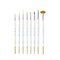 RSET-TK MINI | Royal Gold™ 8pc Golden Taklon Ultra-Short Handle Variety Brush Set
